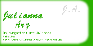 julianna arz business card